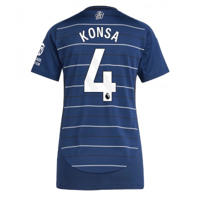 Fotbalové Dres Aston Villa Ezri Konsa #4 Dámské Alternativní 2024-25 Krátký Rukáv Fotbalové Dres Aston Villa Ezri Konsa #4 Dámské Alternativní 2024-25 Krátký Rukáv